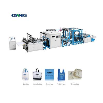 China Efficient full automatic high building material stores 3 in 1 non woven bag making machine for making handle non woven bag for sale