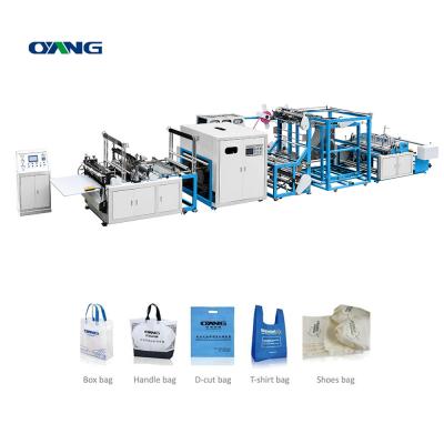 China High efficient building material shops handle non woven bag making machine, 3 In1 non woven bag making machine to make non woven bag for sale