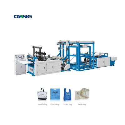 China Building material shops full automatic high speed d-cut flat nonwoven bag making machine for making nonwoven bag for sale