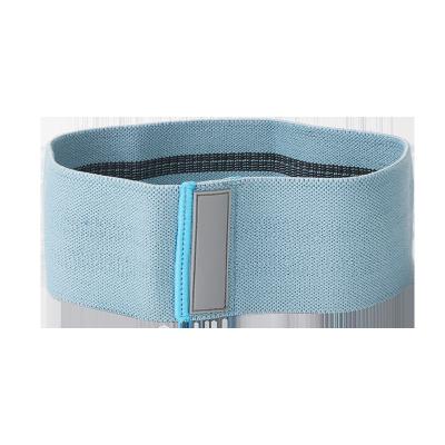 China Durable Custom Printed Blue Universal Logo Soft Thick Cotton Fabric Resistance Hip Band Set for sale