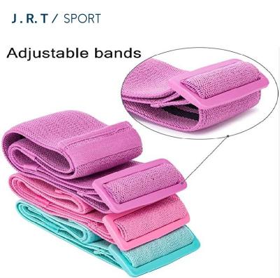 China Custom Logo Elastic Rubber Sports Yoga Loop Cloth Fabric Resistance Bands Non Slip Home Exercise for sale