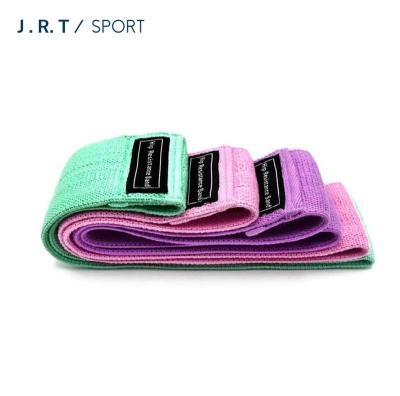 China Loop Home Fitness Yoga Exercise Elastic Rubber Sports Fabric Logo Resistance Bands for sale