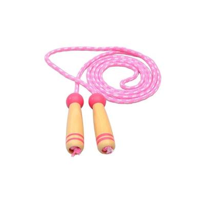 China Kids Length Adjustable Wooden Handle Jump Rope 225cm for sale