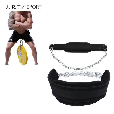 China Universal Weightlifting Weighted Pull Up Dip Slimming Belt With Steel Chain for sale