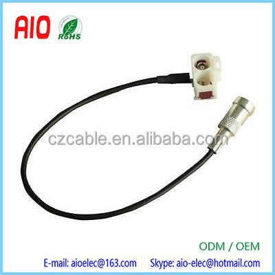 China FAKRA Aerial Adapter Radio Navigation Antenna Adapter RNS-E Double Fakra ISO Adapter VW Audi for sale