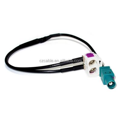 China 1x FAKRA to 2x FAKRA Dual FAKRA Antenna Adapter VW Fakra Cable for sale