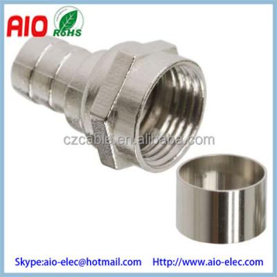 China Modular RF F Crimp Type Ends Male PlugConnectors For RG6/U Coax Coaxial Cable for sale