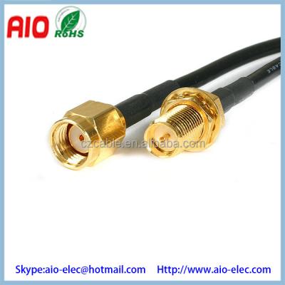 China RF Antenna Wireless Antenna Adapter Cable RP-SMA Male to RP-SMA Female Adapter for sale