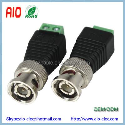 China RF BNC MALE CONNECTOR TO Doul SCREW TERMINAL TWISTED PAIR ADAPTER for sale