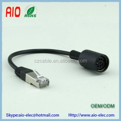 China DVD Player RJ45 MK2 8 Powerlink Male Plug To Traditional Female DIN Pin Jack Powerlink Cable for sale