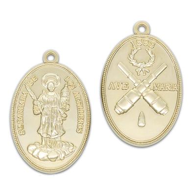 China Wholesale Custom Iron Religious Miraculous Cross 3d Metal Medallion St Benedict St Benedict Catholic Medal USA Gold With Chain for sale