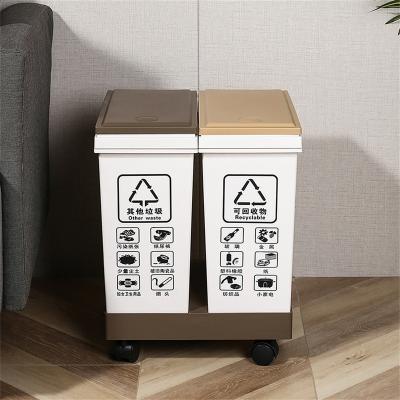 China Sustainable Best Selling Wholesale Plastic Trash Can Household Matching Removable Trash Can for sale