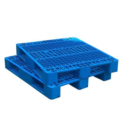 China Best HDPE Grid Pallet 1200*1000MM Euro Pallet Heavy Duty Plastic Standard Warehouse Shelf Single Sided Racking Cargo Transfer Pallet 3 Runner for sale