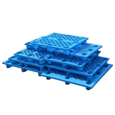 China Single Faced Wholesales 1100*900MM OEM HDPE Grid Nine Feet Plastic Light Pallet Warehouse Stackable Blue Pallet Storage for sale