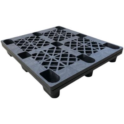 China Customer Price OEM Single Faced Black Lightweight Pallet Cheap Plastic Nine Feet Plastic Pallet Export Rack Recycled Warehouse Stackable Pallet for sale