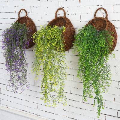 China New Durable Artificial Silk Flower Vine Hanging Garland Plant Green Leaves Home Garden Wedding Party Dropshipping Decoration for sale