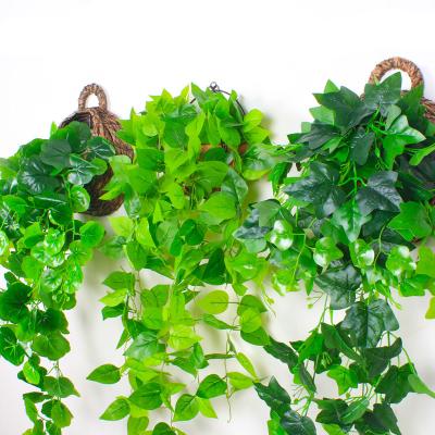 China Parthenocissus Durable Wall Hanging Simulation Plant Artificial Flower Vine Green Plant Wall Hanging Decoration Evergreen for sale