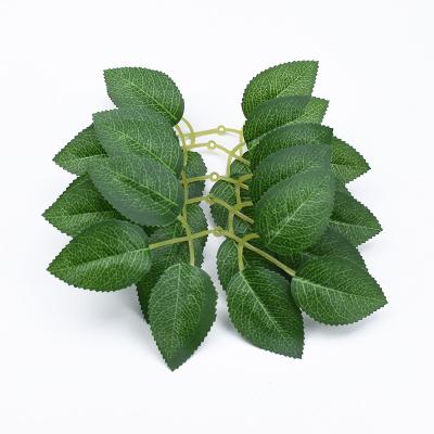 China Durable Silk Rose Leaves Christmas Decorations For Wedding Artificial Gift Box Wedding Bride Wrist Decorative Flower Plants Diy for sale