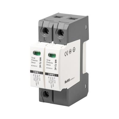 China UL94 V-0 WRDZ T2 Uc 385V 20KA-40KA 2P AC Surge Protection Device Power SPD for sale