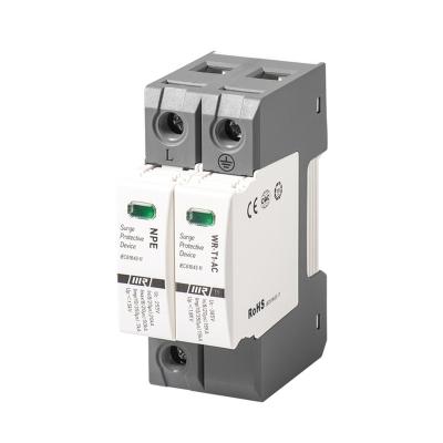 China ULc94 V-0 Class 1 Type AC Lightning Surge Protection Device SPD 20KA 1P+NPE for sale