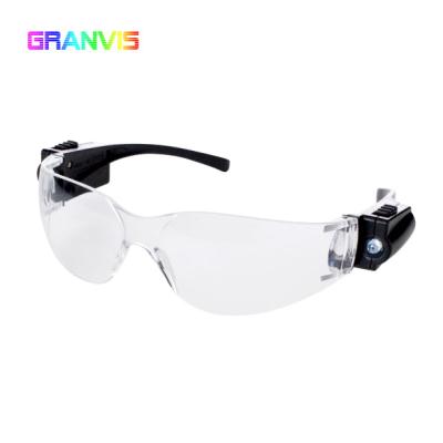 China High End Anti-impact Glass Safety Glasses With Led Light 100 Hours for sale