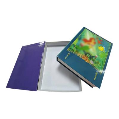 China Custom gift box factory direct sale China pattern printing and hot stamping book style case with insert for sale