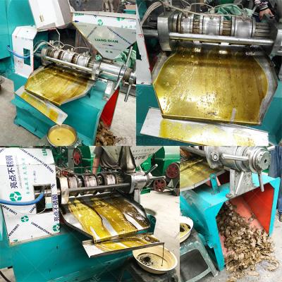 China Professional high yield efficiency peanut oil processing machine/household sunflower oil making machine/soybean oil mill for sale