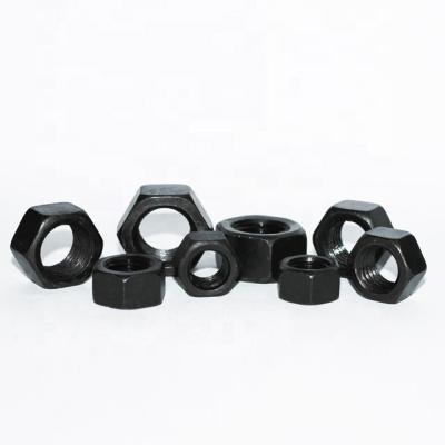 China Industry DIN 934 10.9 12.9 Grade High Strength Black Oxidation Carbon Steel Hex Nuts for sale