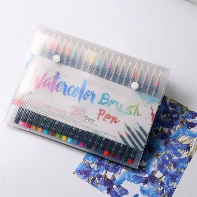 China 20 Pieces Professional Watercolor Brush Tips Painting Pens Marker Pen With Private Label for sale