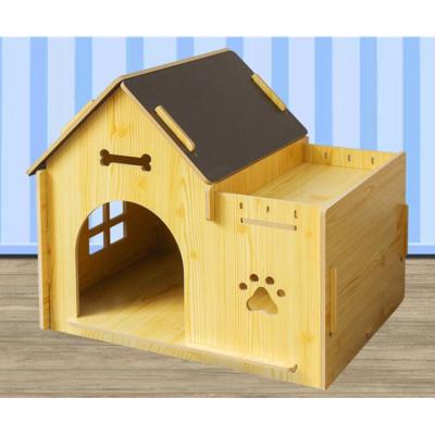 China Eco-Friendly Sustainable Portable Wooden Pet Cat Dog House For Outdoor Indoor Use for sale