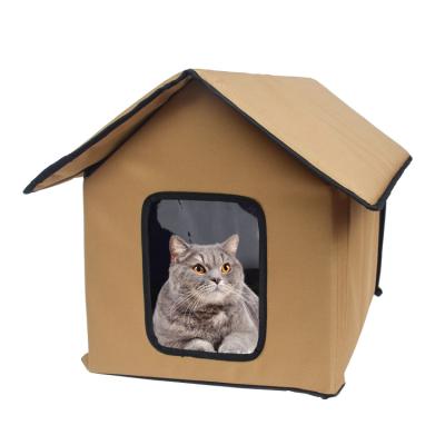 China Comfortable Portable Indoor Hand Wash Cat Dog Cave Bed Pet House Shelter With Removable Cushion for sale