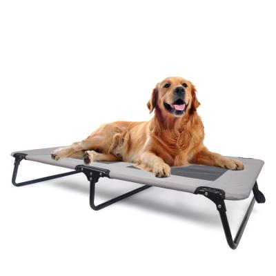 China Outdoor&Indoor Foldable Dog Bed Elevated Cooling Pet Cradle Bed With Strong Mesh And Steel Structure for sale