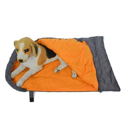 China Viable All Season Travel Portable Polyester Waterproof Warm Outdoor Dog Sleeping Bag With Compression Sack for sale