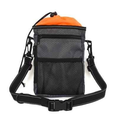 China Large Capacity Viable Waterproof Dog Food Pouch Walking Bag with Adjustable Detachable Shoulder or Waist Strap for sale