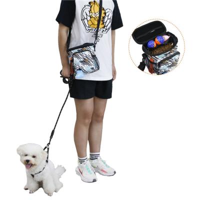 China Hands Free Sustainable Easy Carry Dog Treat Pouch Custom Bag with Waist Clip and Adjustable Shoulder Strap for Training and Walking for sale