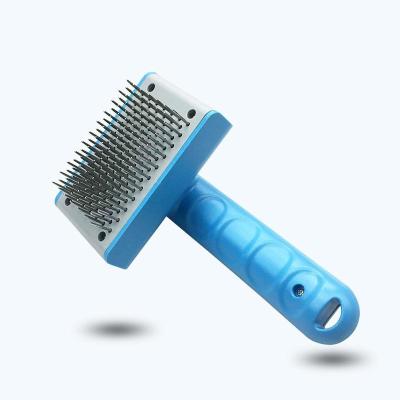 China Viable Dog Shedding Hair Grooming Self Cleaning Slicker Brush Tool for Small Medium Large Dogs and Cats for sale