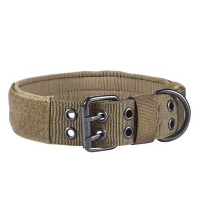 China Viable Military Adjustable Tactical Dog Neck Belt Collar With Metal D Clip for sale