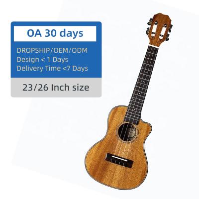 China Acacia Office 30 Days Pay Concert Ukulele 23 Inch Tenor Skinned 26 Inch Ukulele All Solid Maple Rosewood 4 String Mahogany Ukulele For Sale for sale