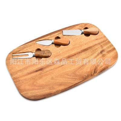 China Factory Wholesale Viable Exquisite Multifunctional Wooden Chopping Board Cheese Cutting Board Tool Kit In Stock Wholesale for sale