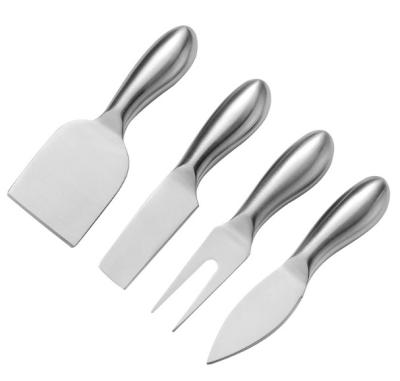 China Amazon Sustainable Cheese Knife Set 4 Pcs Stainless Steel Cheese Knife Fork Razor Spreader For Soft Hard Cheese Charcuterie Cutlery for sale