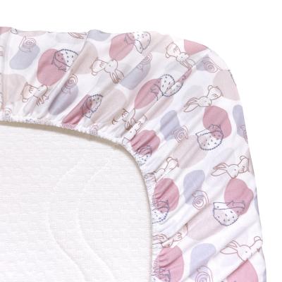 China Cute Fitted Crib Sheet 100% Cotton Baby Full-Season Anti-pull Suitable Price 0-36 Months for sale