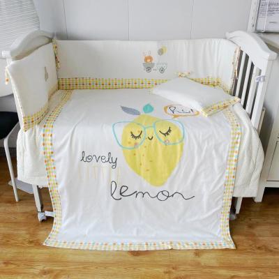 China 100% Yellow Knitted Quilt Hot Selling Anti-Pull Cotton Interlock Winter Baby Quilt for sale