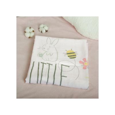 China Summer 70% 30% Fine Bamboo Cotton Quality Baby Folded Newborn Blanket for sale