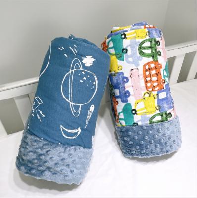 China Hot Sale Anti-Pull Full-Season Knitted Eco-Friendly Cotton Winter Newborn Baby Blanket for sale