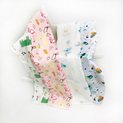 China Factory Wholesale Customization Folded No Shy Cotton Muslin Baby Blanket for sale