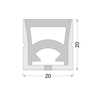 China Project LED NEON flexible 20*20 silicone neon tube for 10mm PCB led strip light for sale