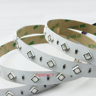 China Hotel LED Double Row Round 100 LED/M SMD5050 Chip LED Strip RGB 24V LED Strip Light Black Lights for sale