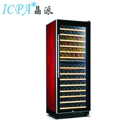 China Rv 2019 Selling 154 Free Standing Double Bottles Built-in Temperature Zone Wine Refrigerators for sale