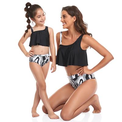 China Two Piece Mommy and Me Swimwear Women Swimwear QUICK DRY Swimwear Family Matching Swimwear Bikini Kids Children Tankini Swimwear for sale