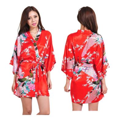 China Sexy QUICK DRY Women's Sexy Silk Bridal Wedding Party Long Robe Bridesmaid Bridesmaid Dress Satin Cardigan Robe Long Silk Robe for sale